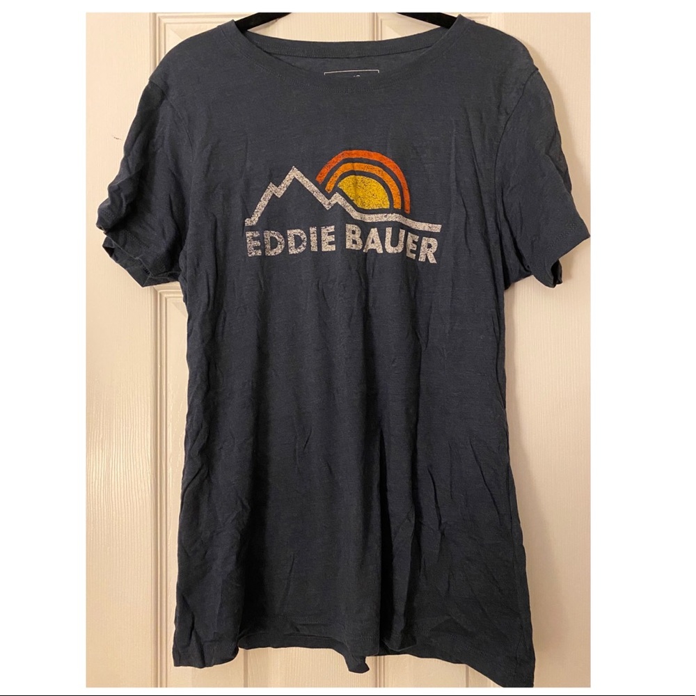 Eddie Bauer Logo Graphic tee Navy Heather XL